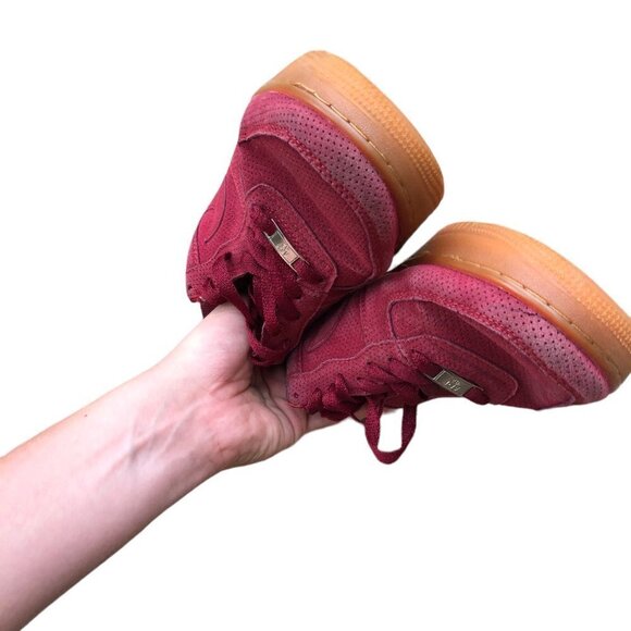 2016 Nike Air Force 1 '07 Suede Deep Garnet' Size 10 - Picture 6 of 10